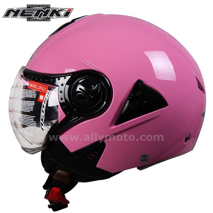 129 Open Face Helmet Vintage Style Cruiser Touring Chopper Street Scooter Dot Clear Lens Shield@5